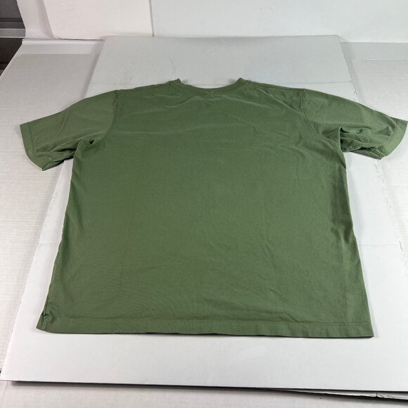 Uniqlo Shirt Men's Large Green Faded Pocket Short Sleeve Tee - Picture 6 of 10